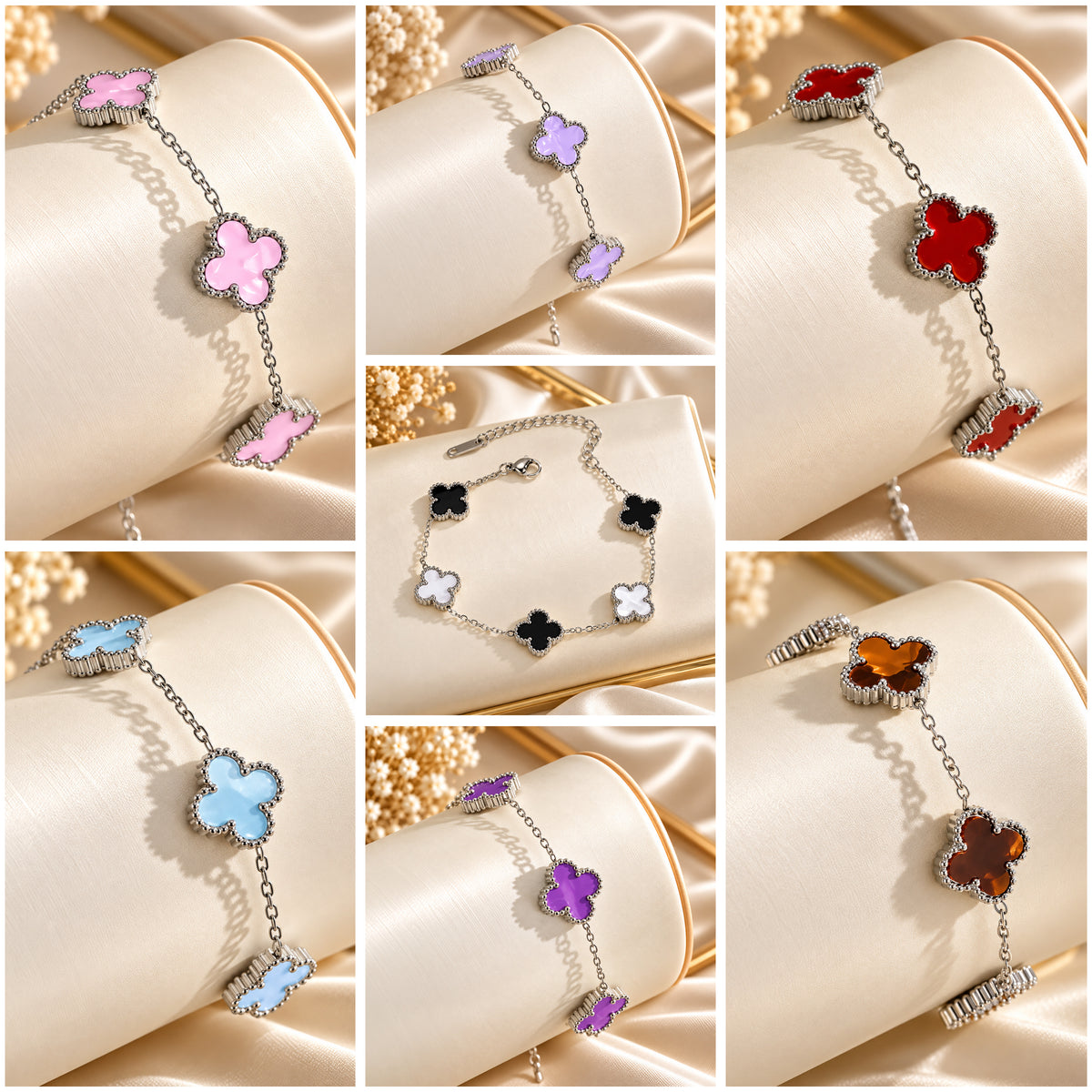 Pulseras Clover mix