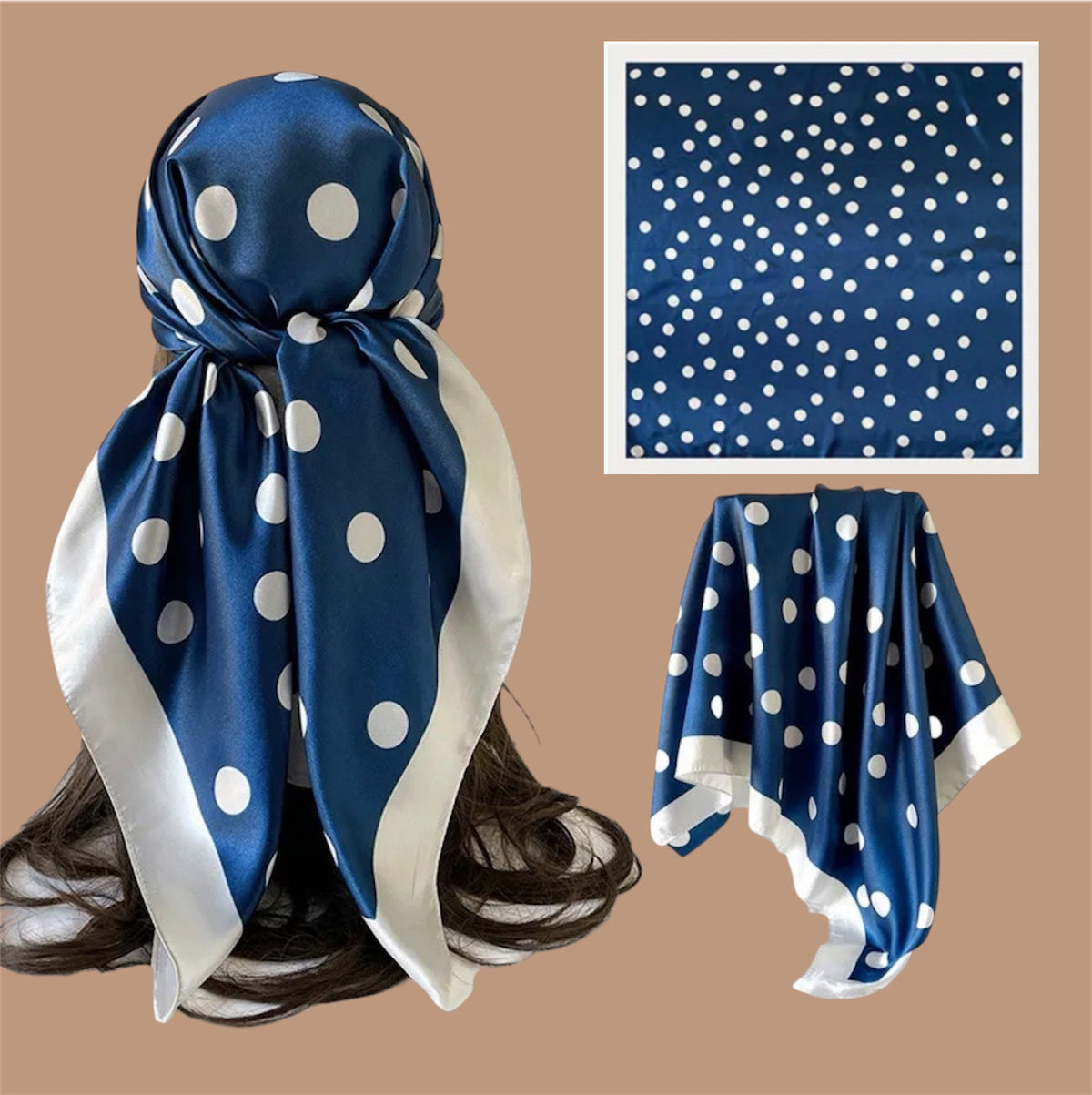 PAÑOLETA POLKA DOT BLUE AND WHITE